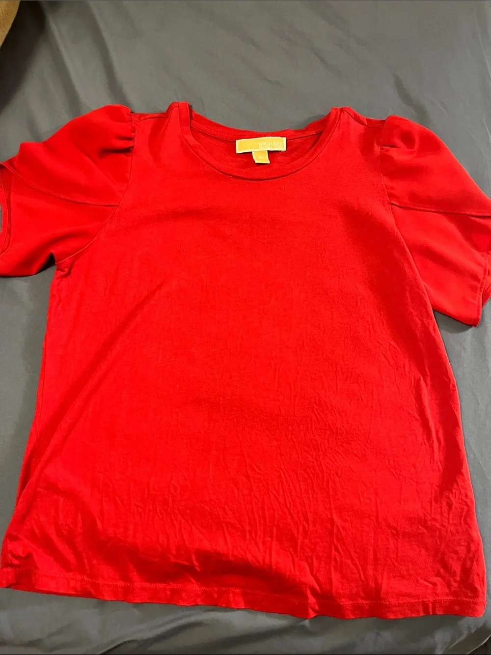 Women's Red Puff Sleeve Top - Michael Kors